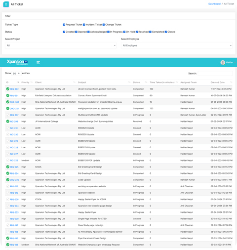 ticket tracker